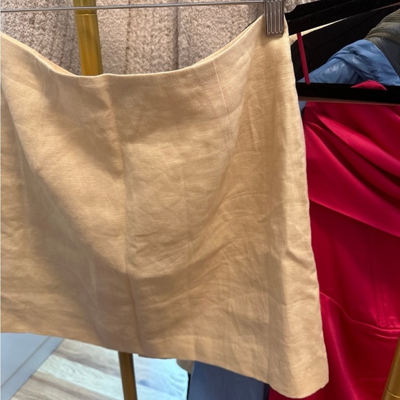Anine Bing Linen yellow skirt size small -NWT retail $200 - Picture 10 of 11